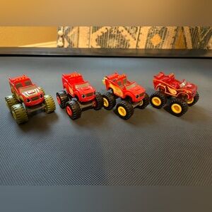 Blaze and the Monster Machines 4 truck bundle lot rare